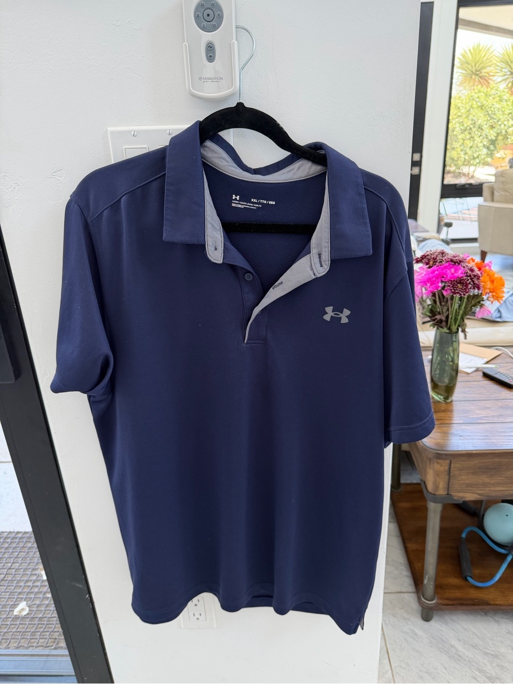 Under Armour Men’s Navy Polo with Contrast Trim